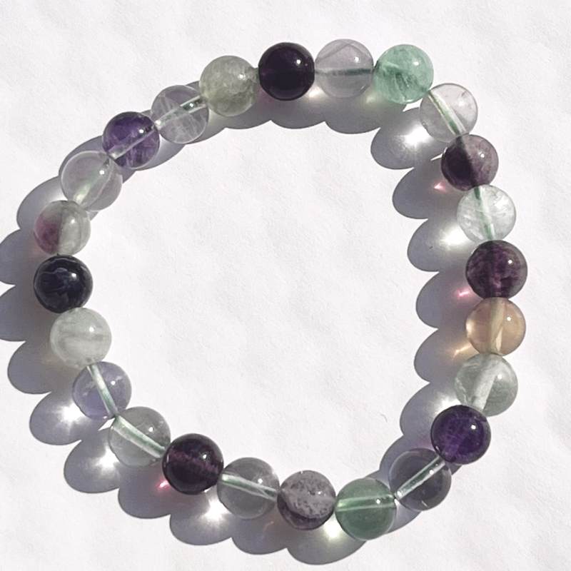 レインボウフローライト・ブレスレット8mm（A）4
