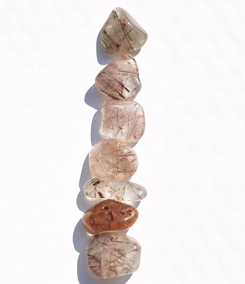 レッドルチルインクォーツ・シャクラヒーリングセット