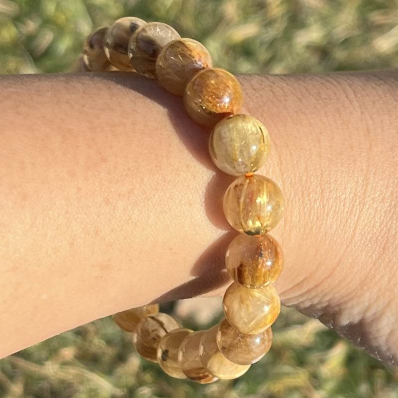 ルチル・イン・クォーツ（ルチルクオーツ）・ブレスレット(AA)9mm