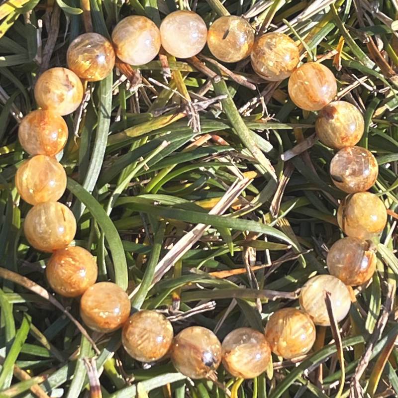 ルチル・イン・クォーツ（ルチルクオーツ）・ブレスレット(AA)9mm