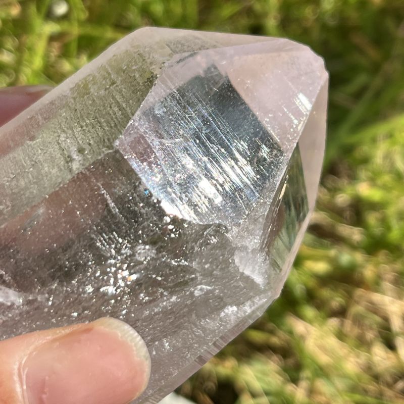 乙女鉱山　水晶ポイント　レコードキーパー△ 虹 ヒマラヤ産レコードキーパー・クリスタル（水晶）3(特大