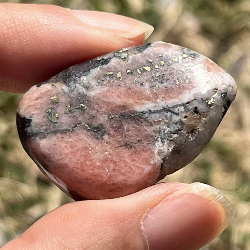 トリプライト・ワグネライト・ウィズ・ゴールデンパイライト・タンブル4