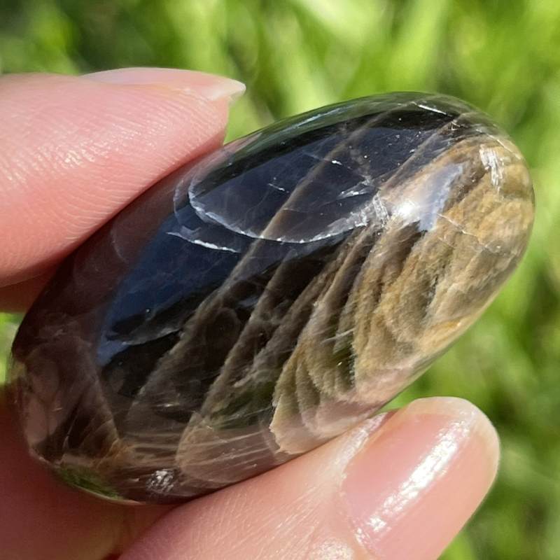 ブラックムーンストーン・大きめ円形ポリッシュ3