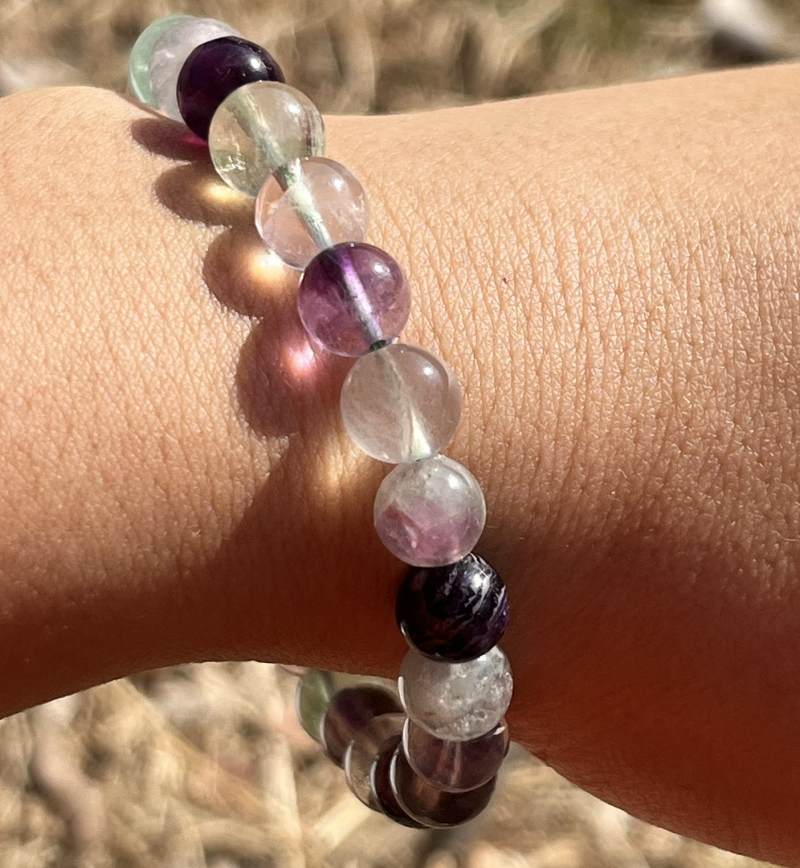 レインボウフローライト・ブレスレット8mm（A）4