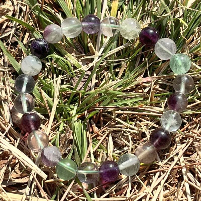 レインボウフローライト・ブレスレット8mm（A）4