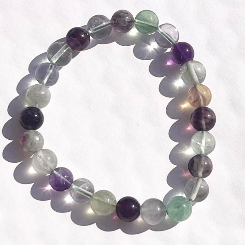 レインボウフローライト・ブレスレット8mm（A）4
