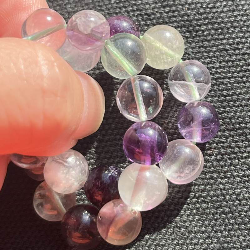 レインボウフローライト・ブレスレット8mm（A）4