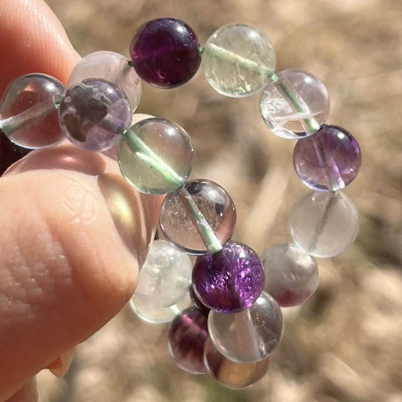 レインボウフローライト・ブレスレット8mm（A）4