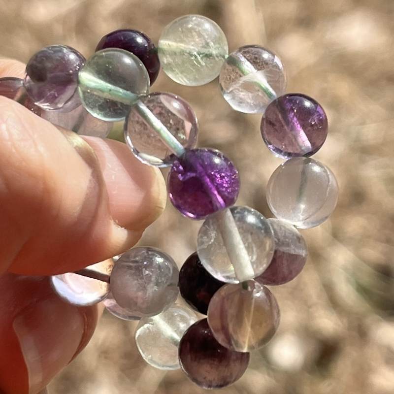 レインボウフローライト・ブレスレット8mm（A）4