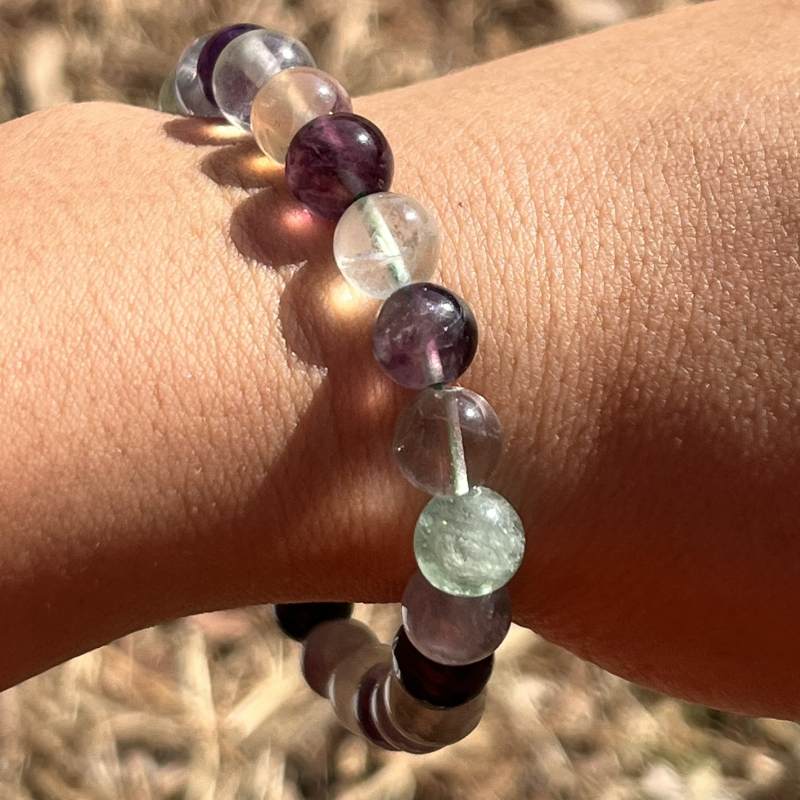 レインボウフローライト・ブレスレット8mm（A）4