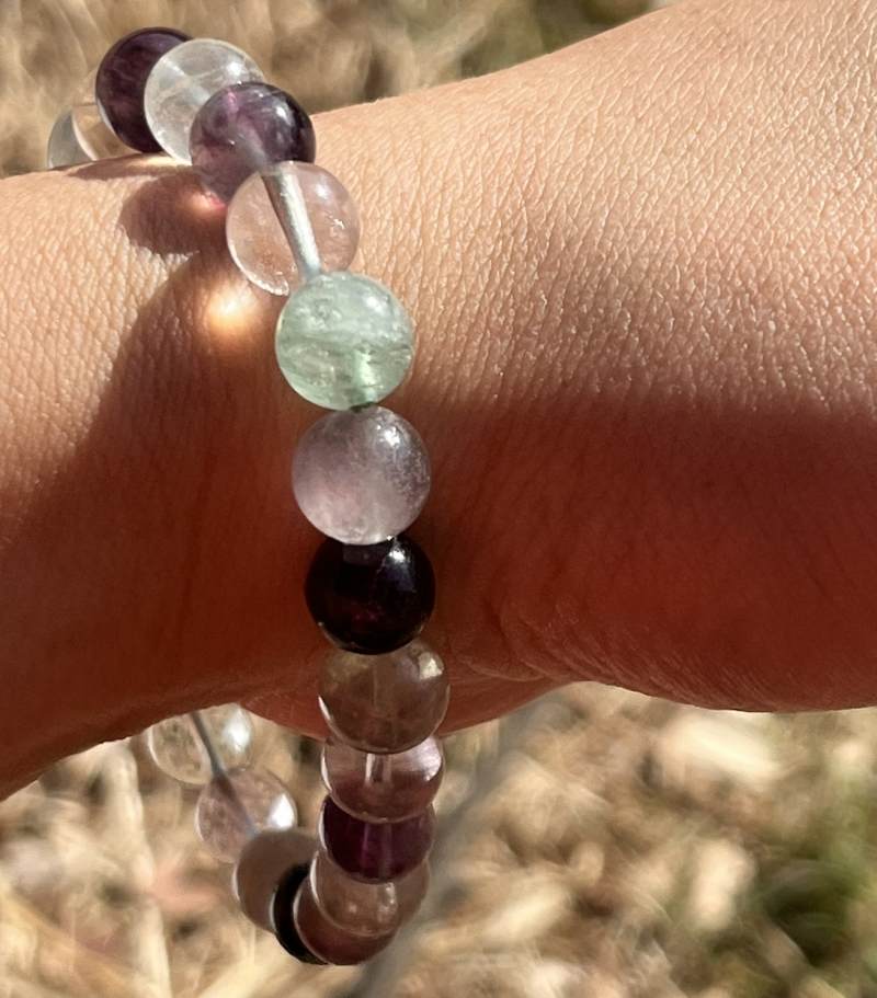 レインボウフローライト・ブレスレット8mm（A）4