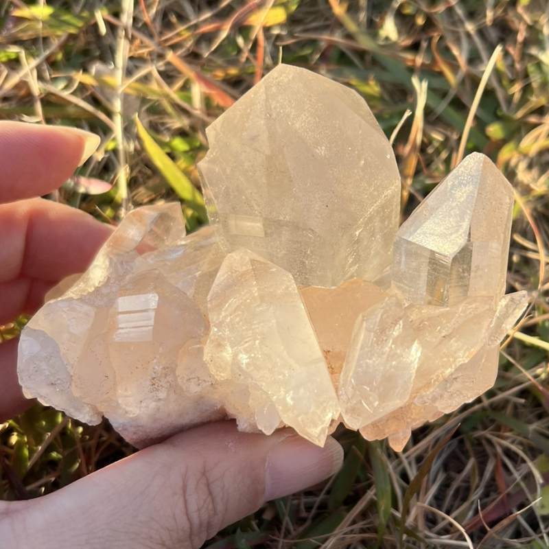 マニカランクォーツ原石（大）（レインボウ、DT）