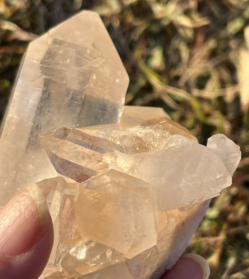 マニカランクォーツ原石（大）（レインボウ、DT）