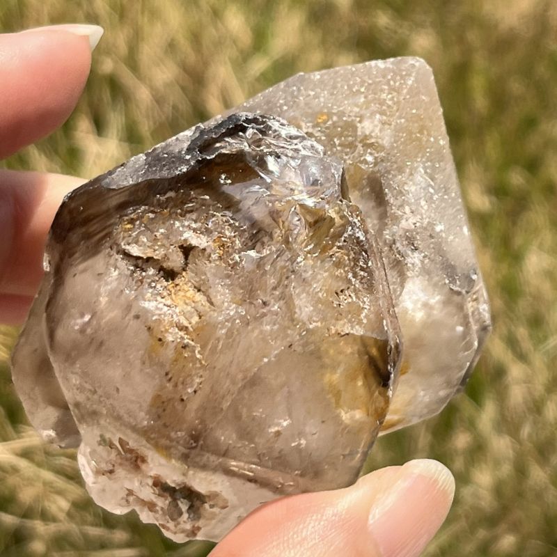 スモーキー・エレスチャル・モンド・クォーツ・クリスタル12大（DT、レインボウ）