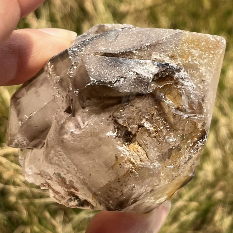 スモーキー・エレスチャル・モンド・クォーツ・クリスタル12大（DT、レインボウ）