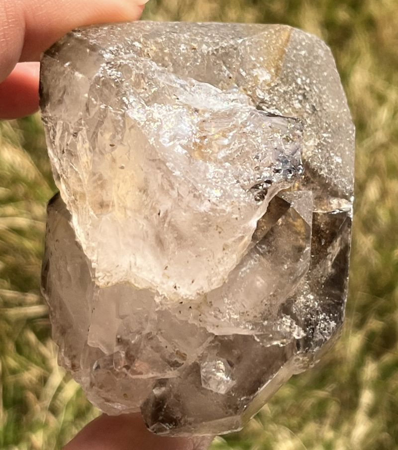 スモーキー・エレスチャル・モンド・クォーツ・クリスタル12大（DT、レインボウ）