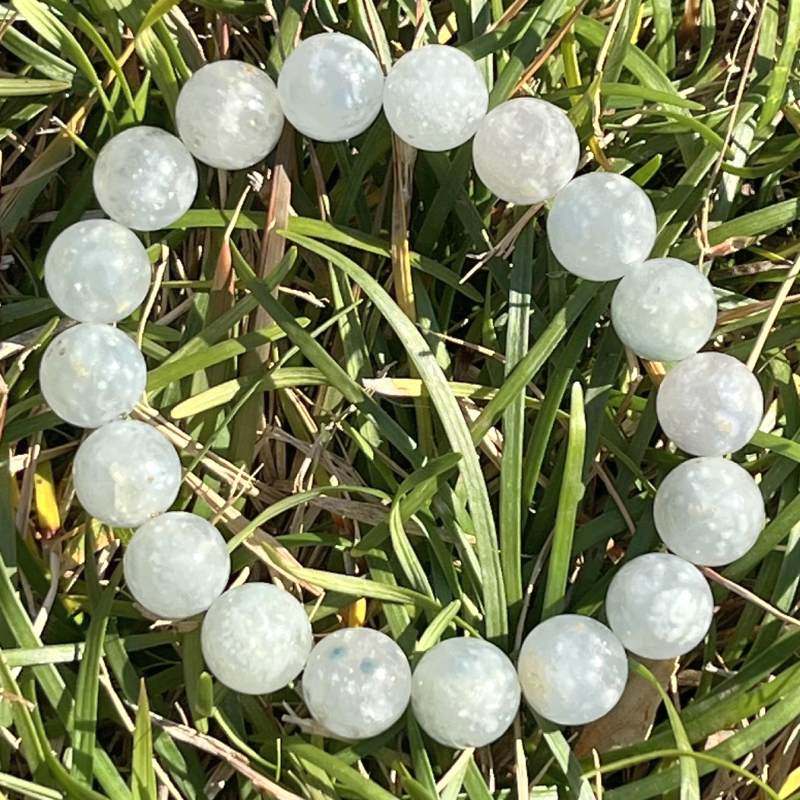 ゼリーフィッシュ・デュモルチェライトインクォーツ・ブレスレット（AAクオリティ）11mm