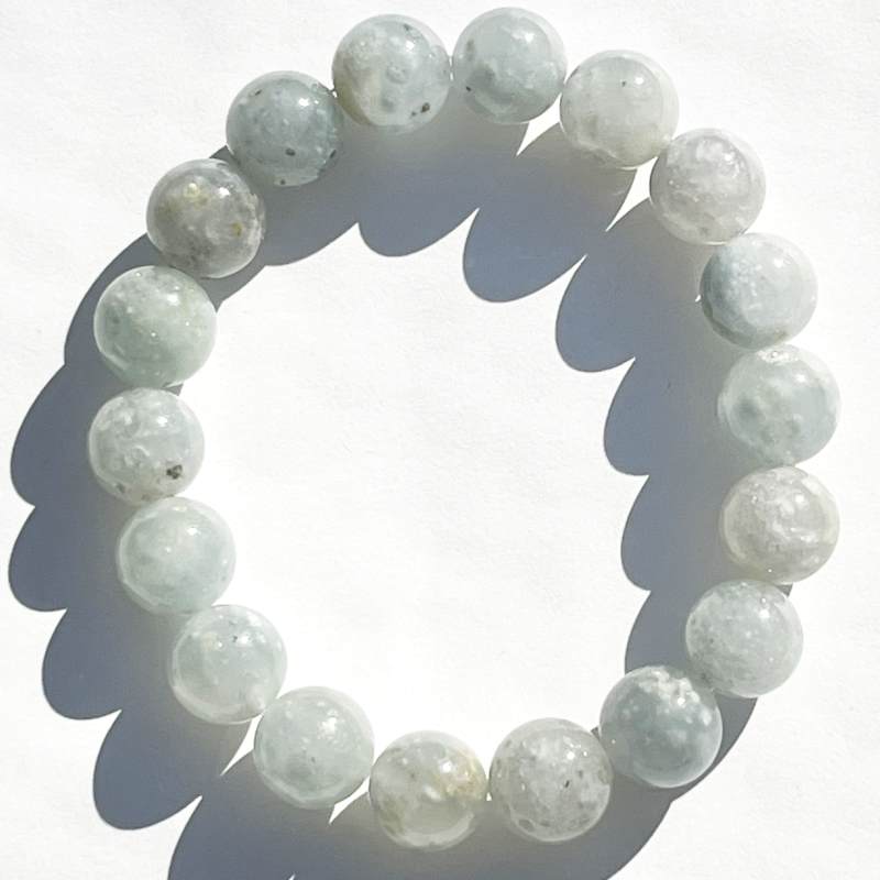 ゼリーフィッシュ・デュモルチェライトインクォーツ・ブレスレット（AAクオリティ）11mm