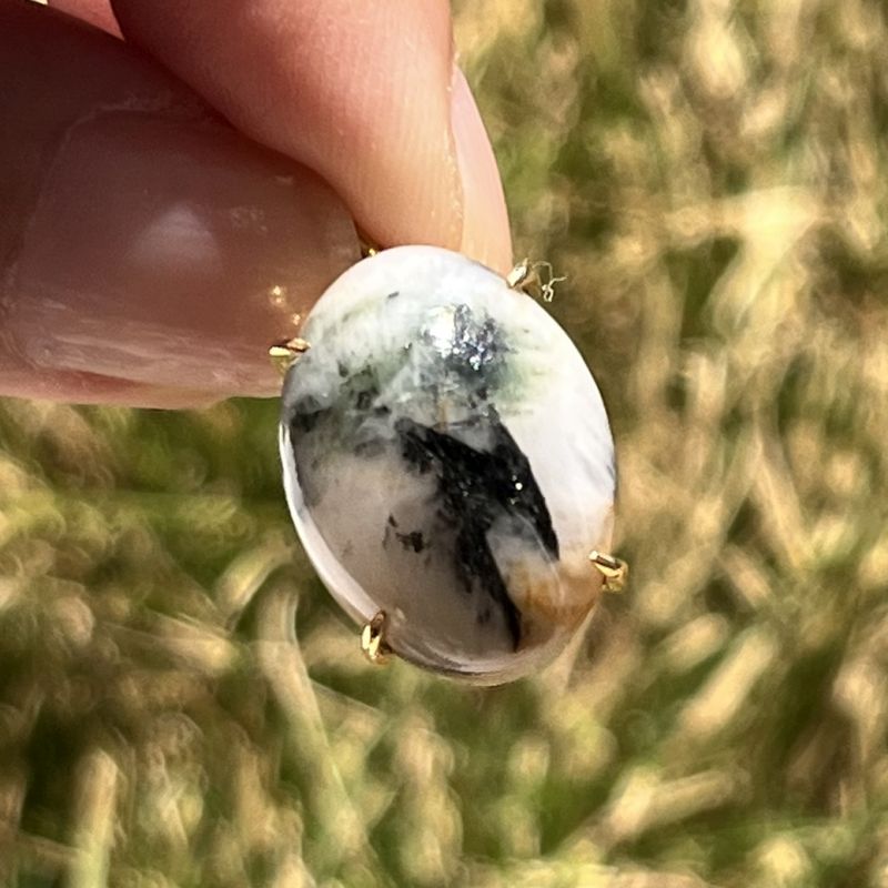 エメラルド・ウィズ・フェナカイト・K18PTペンダントヘッド（超レア！）