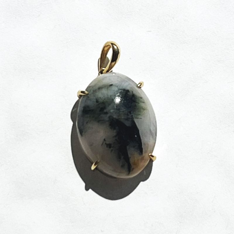 エメラルド・ウィズ・フェナカイト・K18PTペンダントヘッド（超レア！）