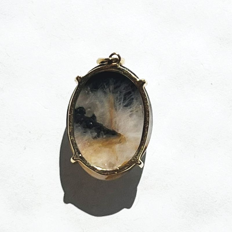 エメラルド・ウィズ・フェナカイト・K18PTペンダントヘッド（超レア！）