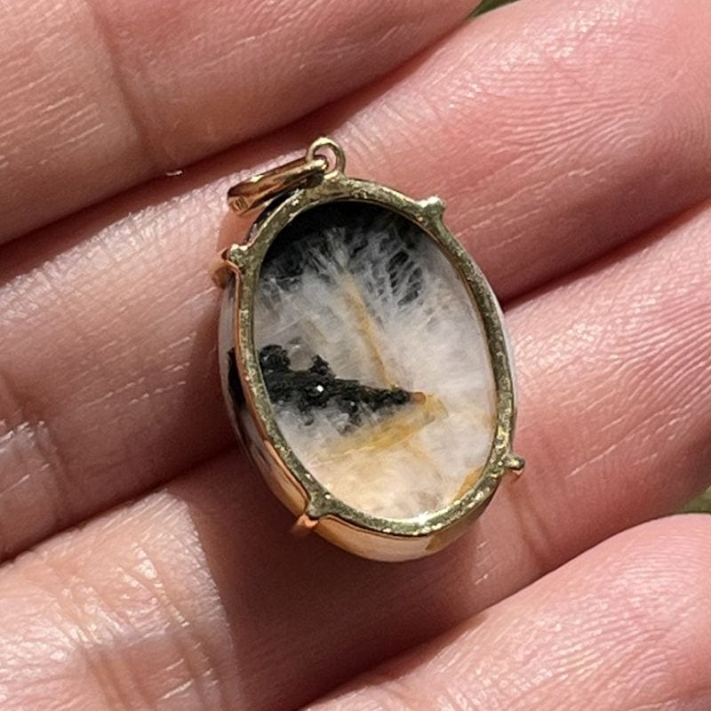 エメラルド・ウィズ・フェナカイト・K18PTペンダントヘッド（超レア！）