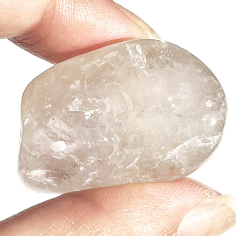 ホワイト・アメシスト・タンブル6（レインボウ）