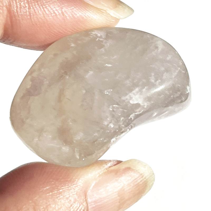 ホワイト・アメシスト・タンブル6（レインボウ）