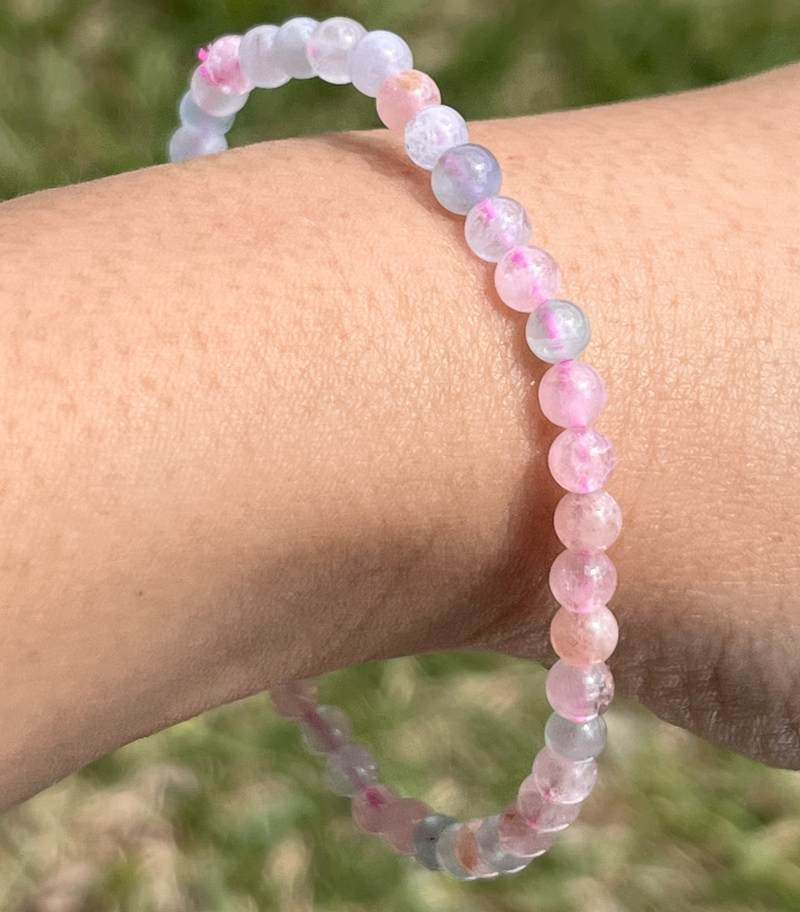 モルガナイト・アクアマリン・ゴシェナイトブレスレット4mm2