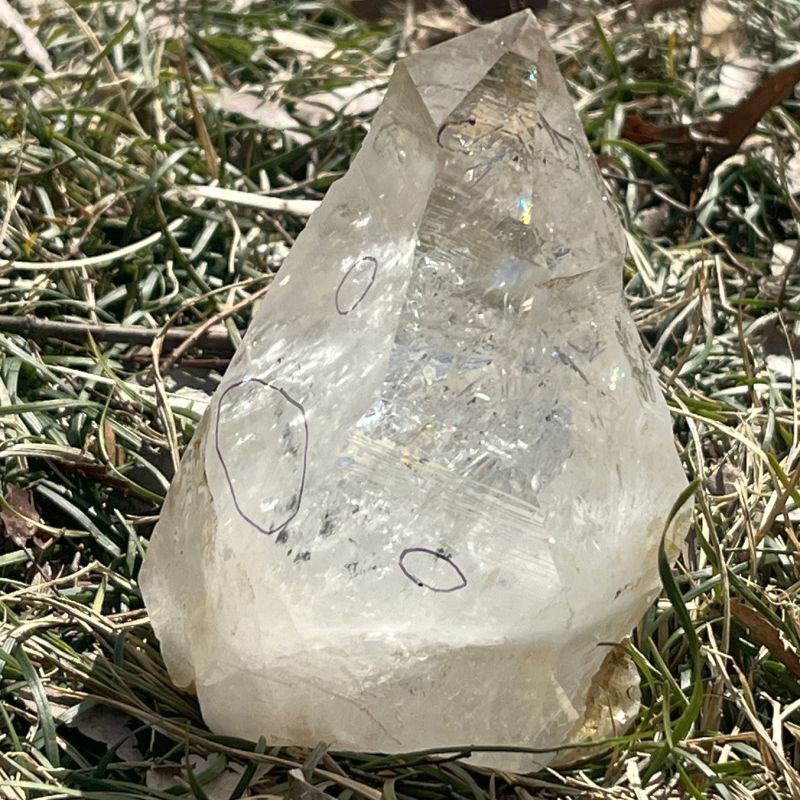 【水入り 水晶】ダブル ポイント エンハイドロ クォーツ エンハイドロ（水入り）・クォーツクリスタル・ポリッシュ2(水バブル6