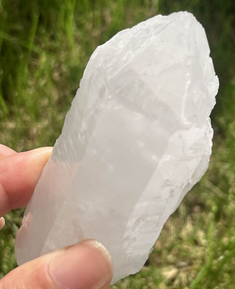 MGM　メロディグリーンマインクオーツ大（原石ポイント）（メロディコレクション/Mined by Melody）