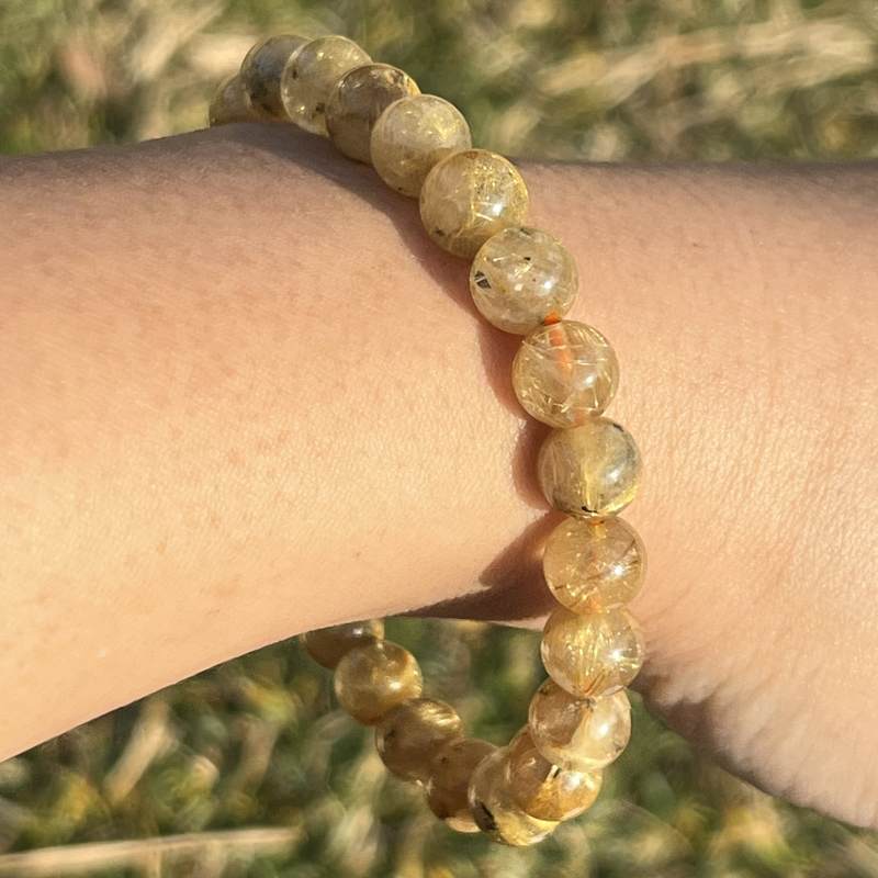 ルチル・イン・クォーツ（ルチルクオーツ）・ブレスレット(AA)8mm2