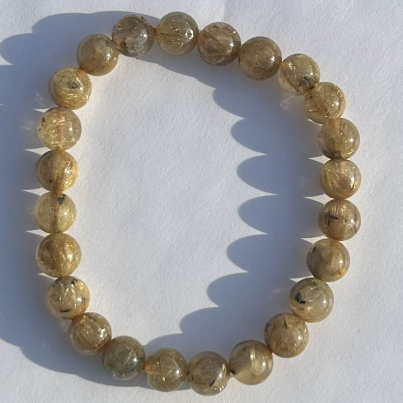 ルチル・イン・クォーツ（ルチルクオーツ）・ブレスレット(AA)8mm2