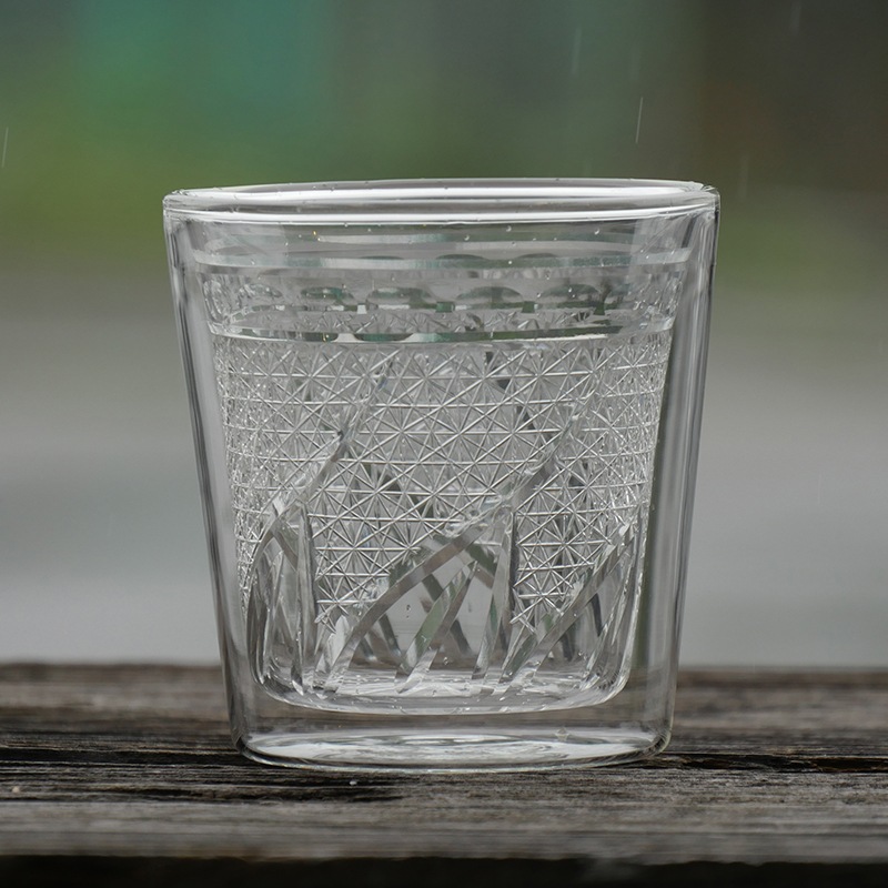 SAKAI(��) W WALL KIRIKO Handmade Hot & Cold Glass