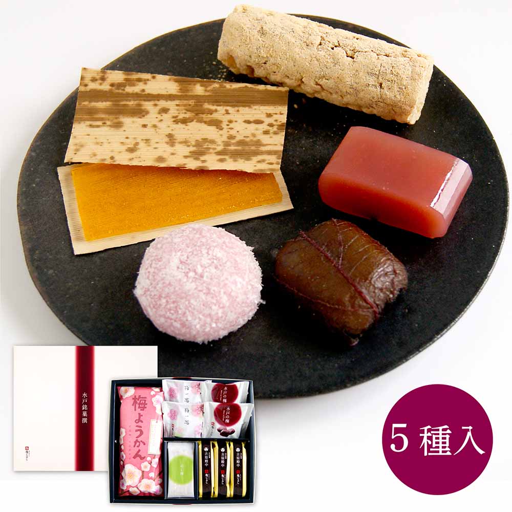 新登場！【水戸銘菓撰MT5】水戸の梅・のし梅・吉原殿中・梅一途・梅ようかん