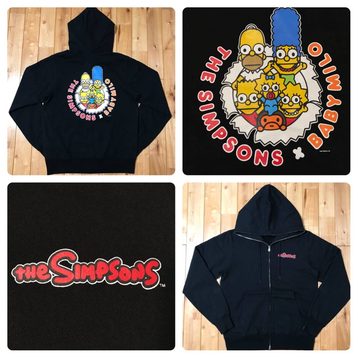 ☆美品☆ THE SIMPSONS × BABY MILO フルジップ パーカー L a bathing 