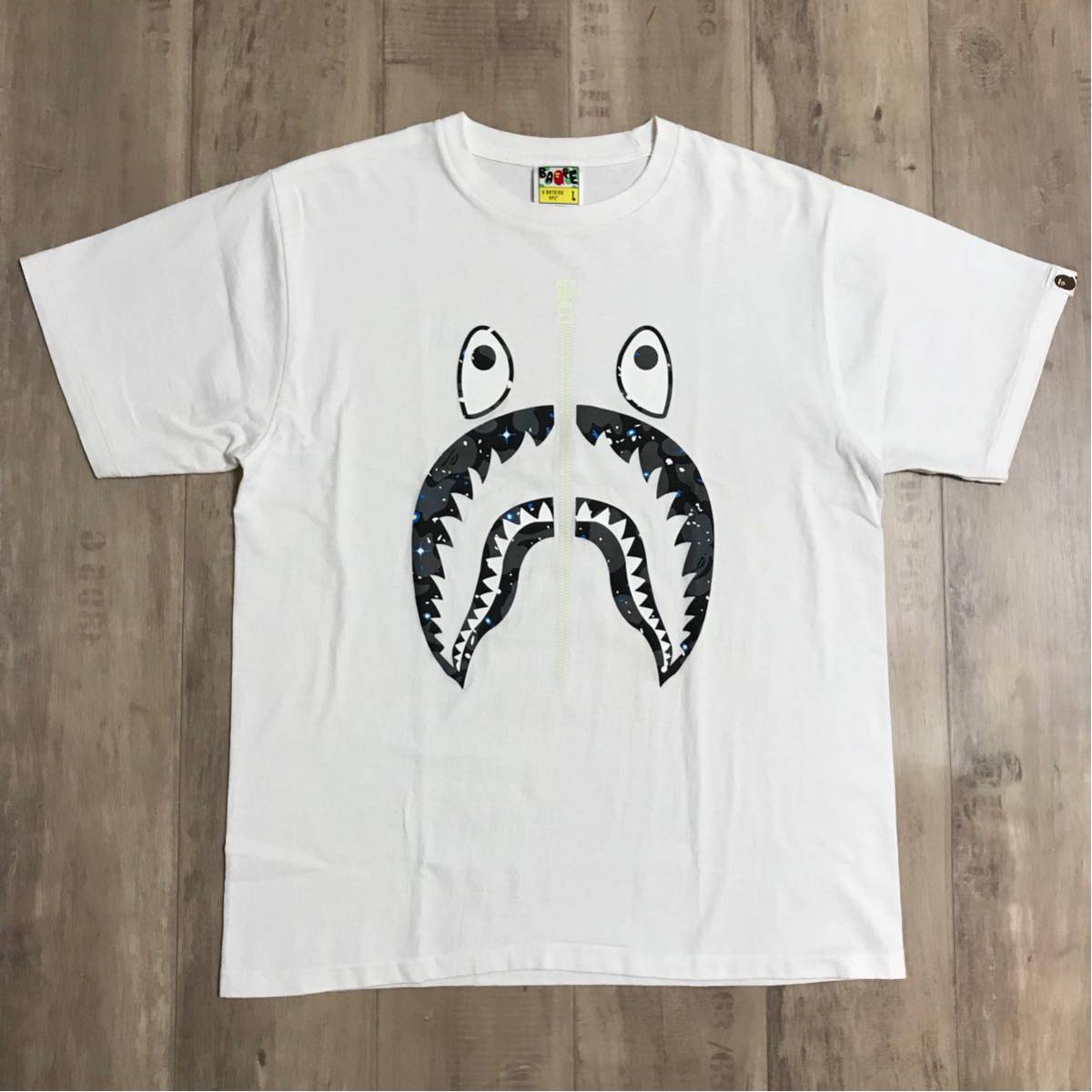 ☆蓄光☆ space camo shark tee Lサイズ a bathing ape bape シャーク 