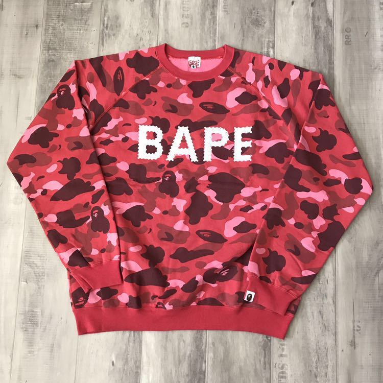 A BATHING APE エイプ　スワロフスキー　ラインストーントレーナー　S