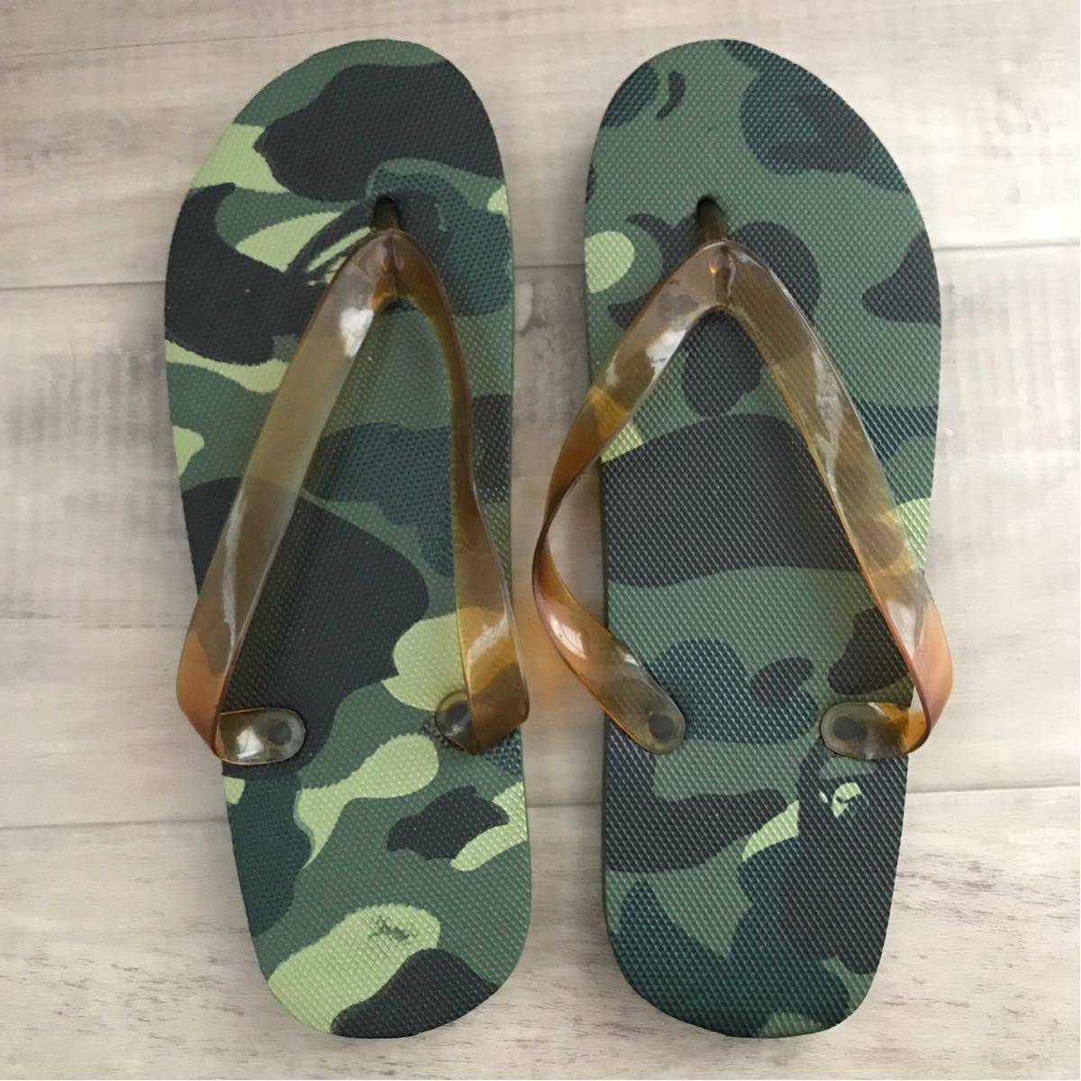 ☆新品☆ green camo ビーチサンダル a bathing ape bape