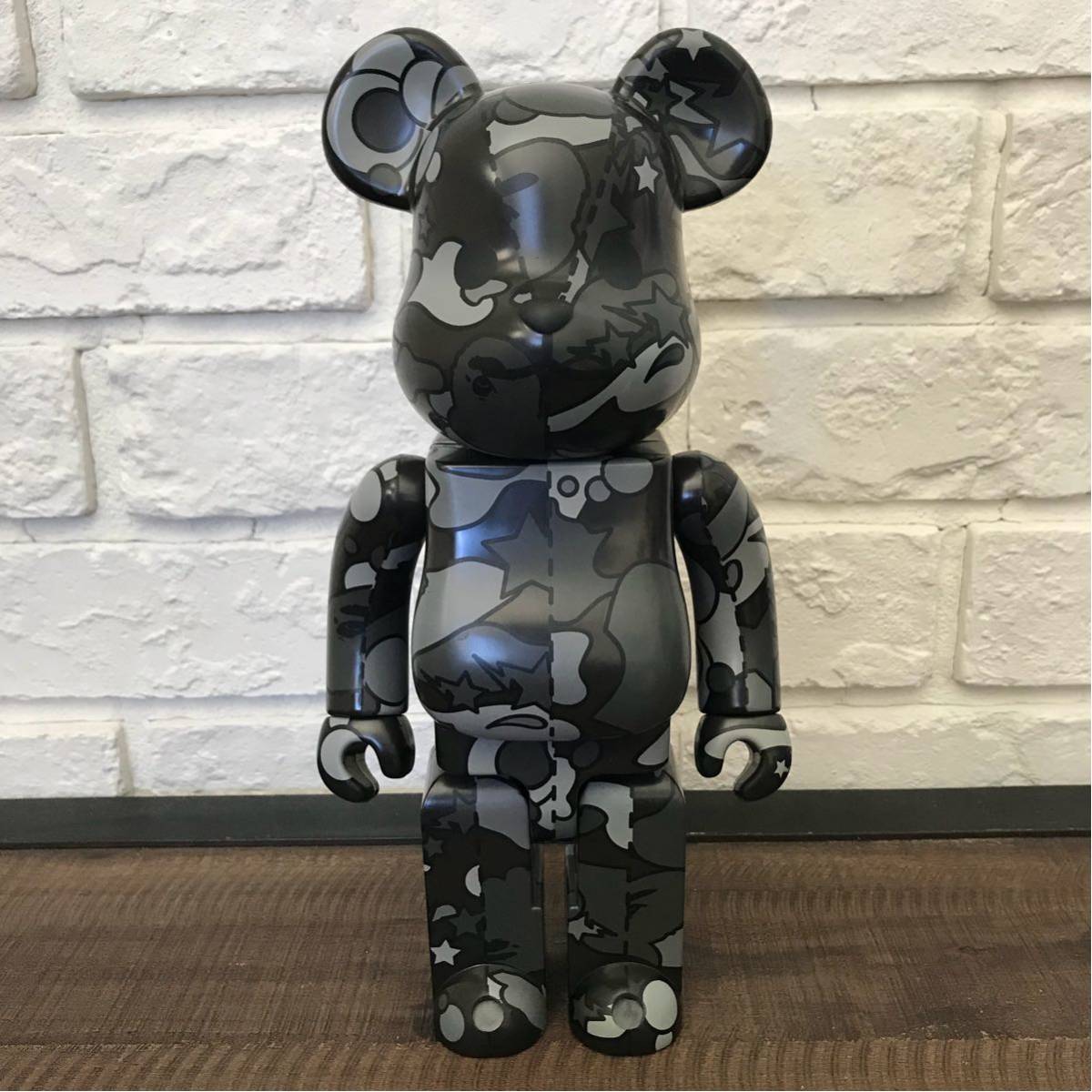 sta camo 400% BE@RBRICK black medicom toy a bathing ape bape ベア 