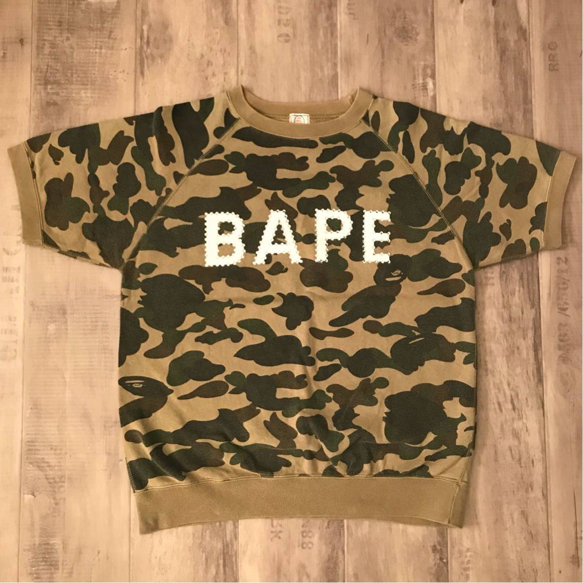 スワロフスキー 1st camo 半袖 スウェット Sサイズ a bathing ape bape