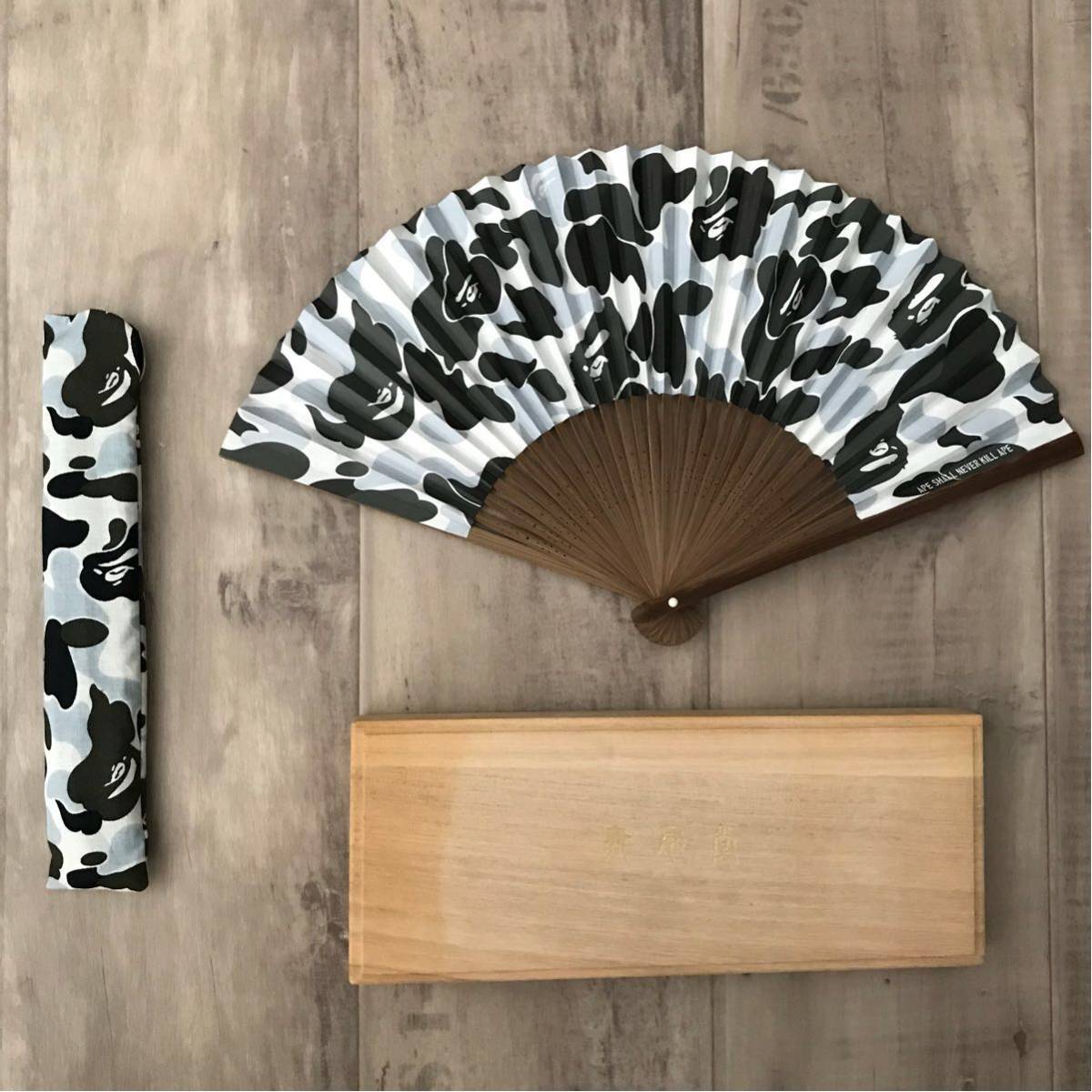 エイプ ベイプ アベイシングエイプ ABCカモ グリーン 扇子　京都舞扇堂 ABC JAPANESE FOLDING FAN（和装小物）｜A BATHING APE（ア