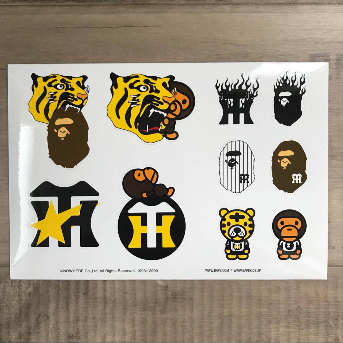 阪神タイガース × baby milo ステッカー a bathing ape bape エイプ 