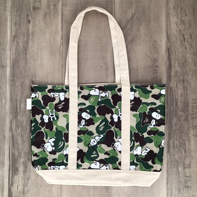 ☆リバーシブル☆ snoopy × bape トート バッグ a bathing ape peanuts 