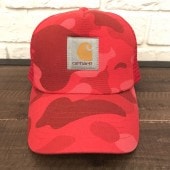 ʡ carhartt  bape ʥåץХå å ϡ a bathing ape  ٥ cap ˹ trucker hat red camo åɥ