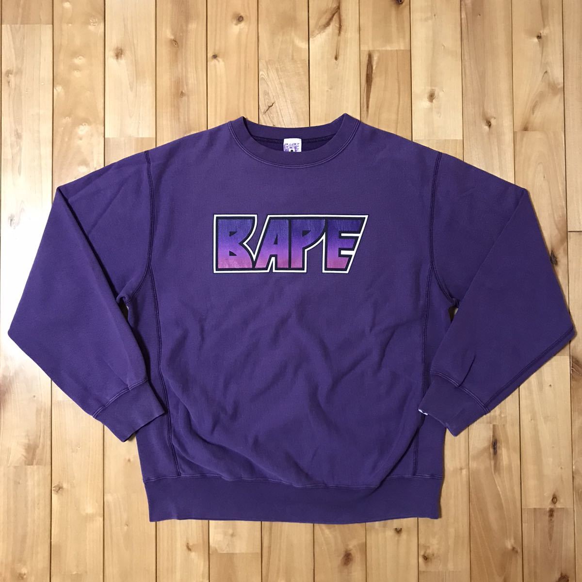 ☆レア☆ KISS logo 長袖スウェット Lサイズ a bathing ape bape sweat 