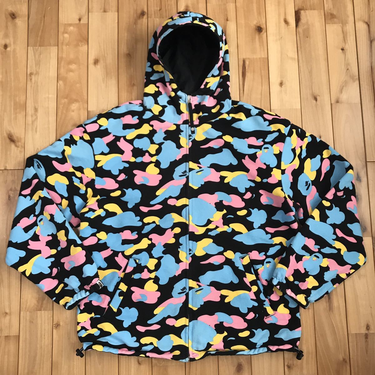 ☆リバーシブル☆ マルチカモ パーカー Lサイズ a bathing ape BAPE 