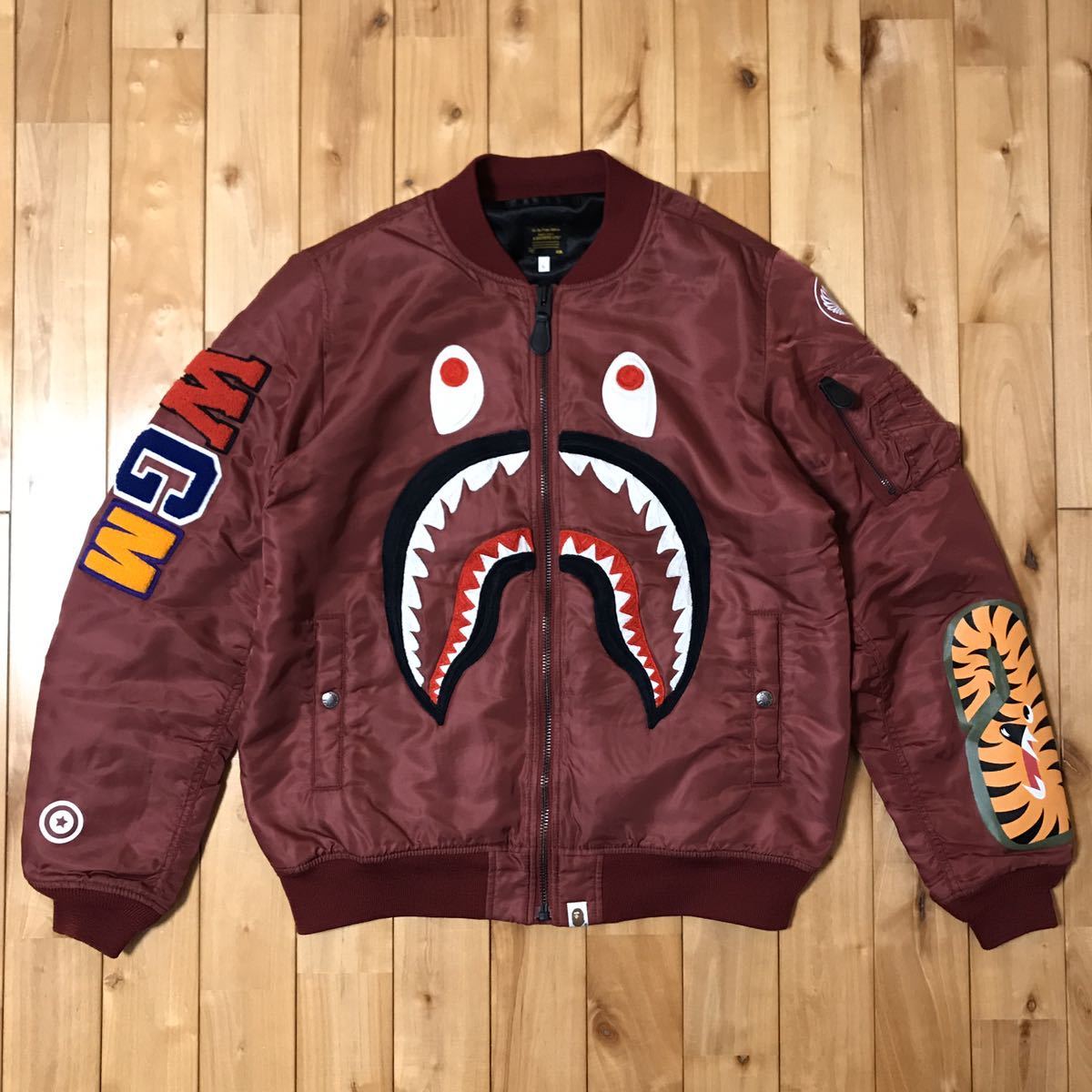 SHARK MA-1 bomber jacket Lサイズ a bathing ape BAPE エイプ