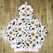 エイプ BABY MILO カウズ コラボ フルジップ スウェット パーカー M kaws × milo フルジップ パーカー Mサイズ a bathing ape bape