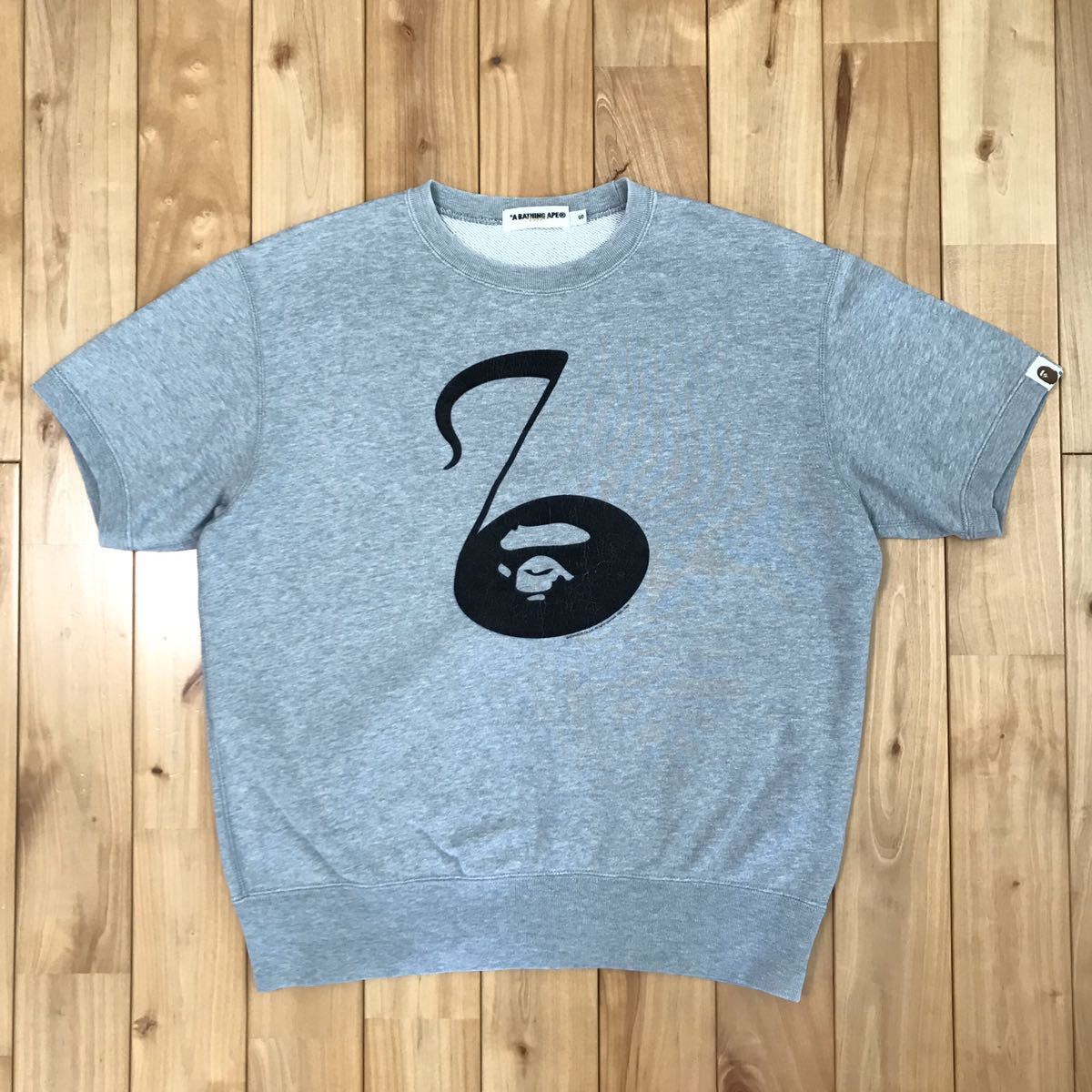 music note ape head 半袖スウェット Sサイズ a bathing ape BAPE 音符 